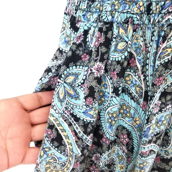 Xhilaration Paisley Off-the-Shoulder Smocked Dress - Picture 10 of 12